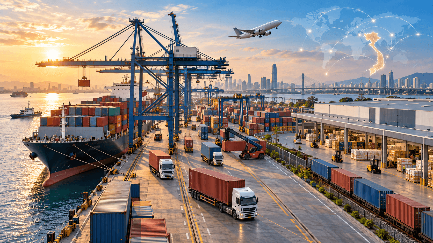Thương mại tiến sát 900 tỷ USD: Dòng hàng tăng mạnh, logistics trước cơ hội và thách thức mới