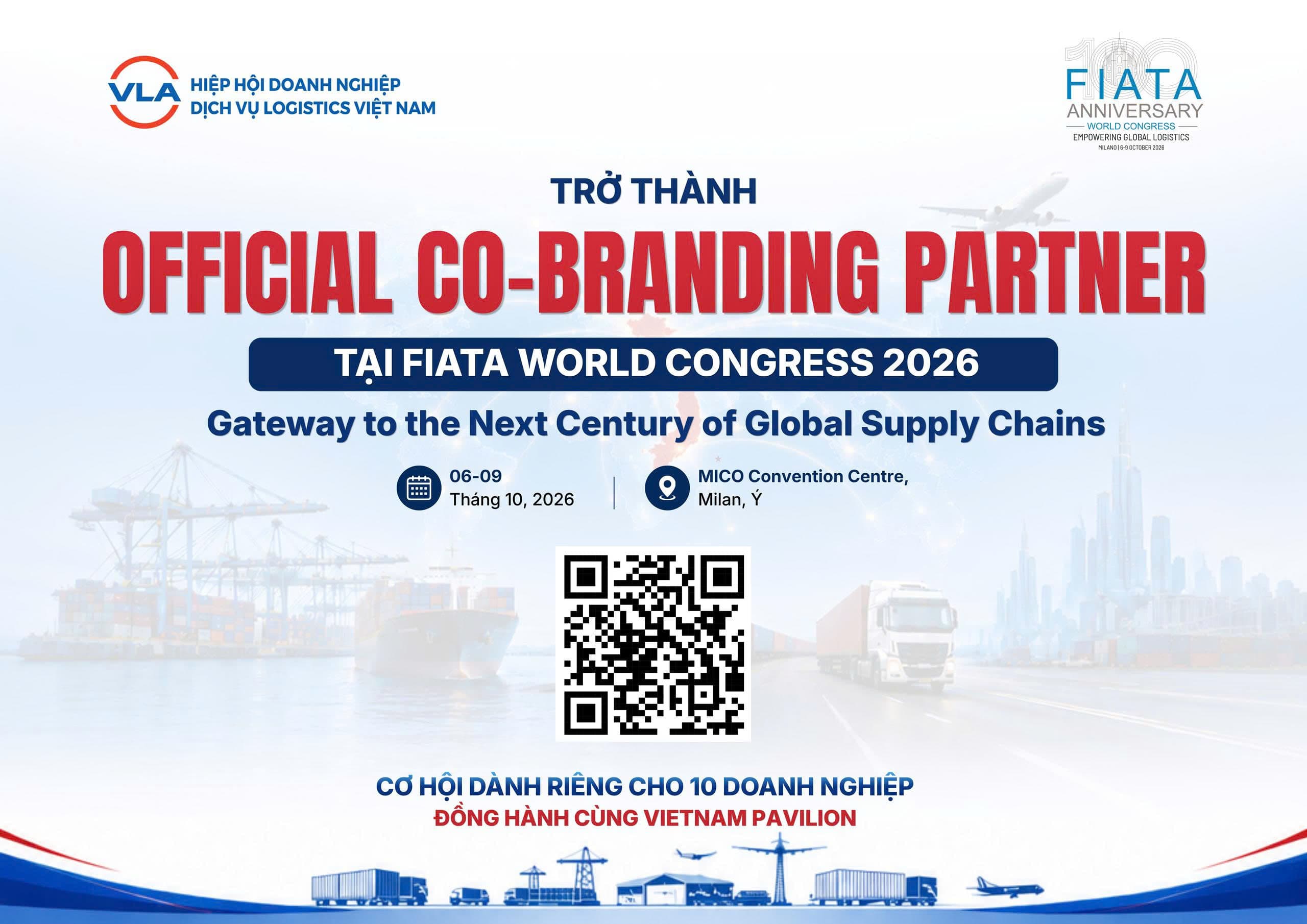 Đồng hành cùng Vietnam Pavilion tại FWC 2026 - Đưa thương hiệu Việt Nam hiện diện tại sự kiện logistics lớn nhất thế giới