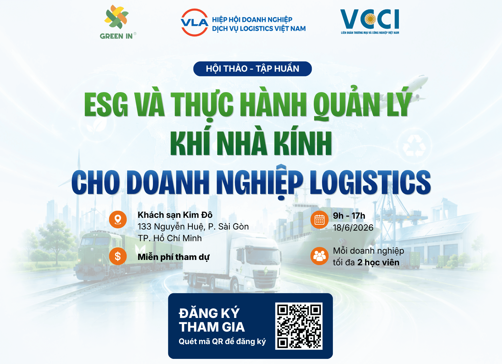 VLA tổ chức tập huấn về ESG và quản lý khí nhà kính cho doanh nghiệp logistics