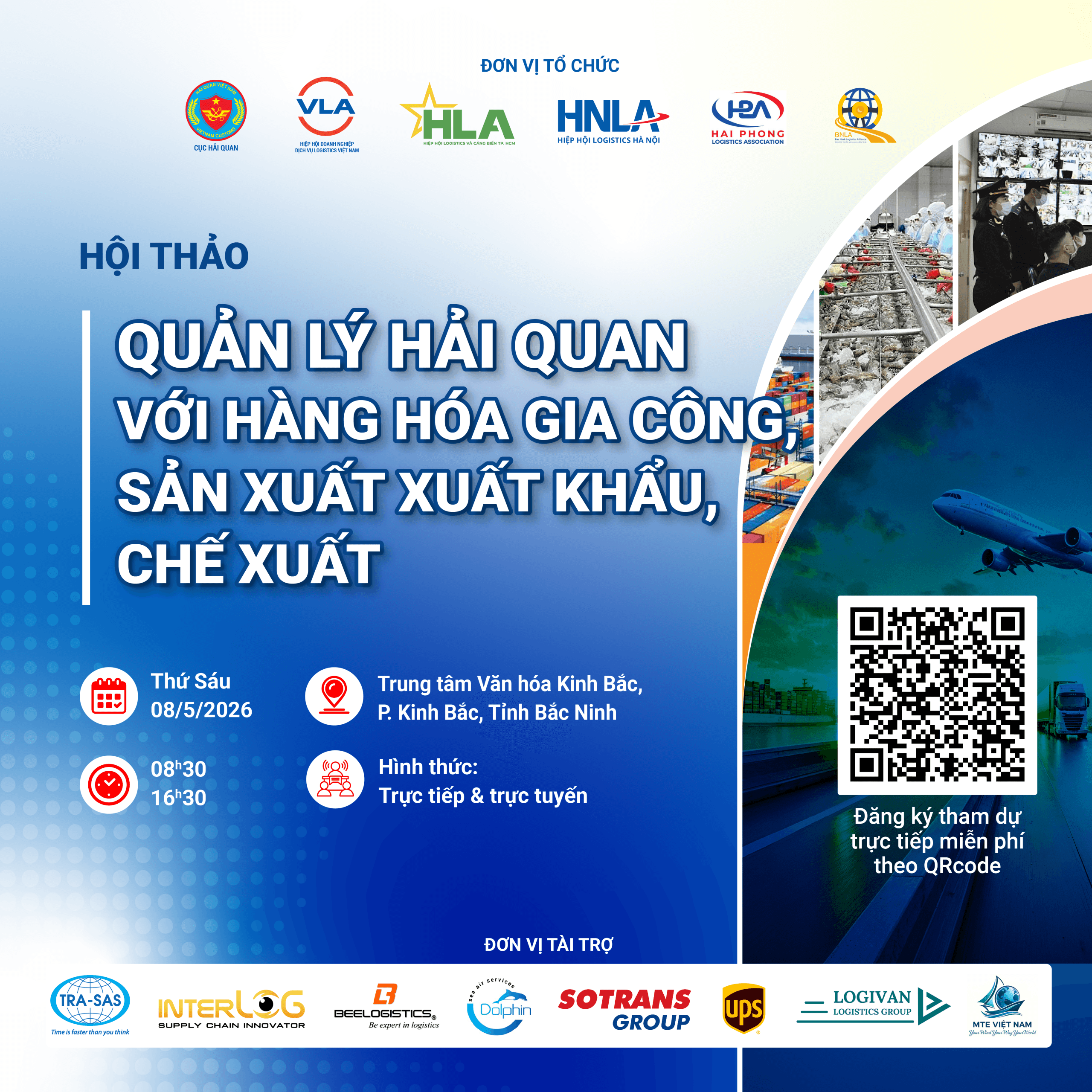 Chuỗi hội thảo về quản lý hải quan hàng gia công, SXXK, chế xuất: Khởi động tại Bắc Ninh ngày 08/5/2026