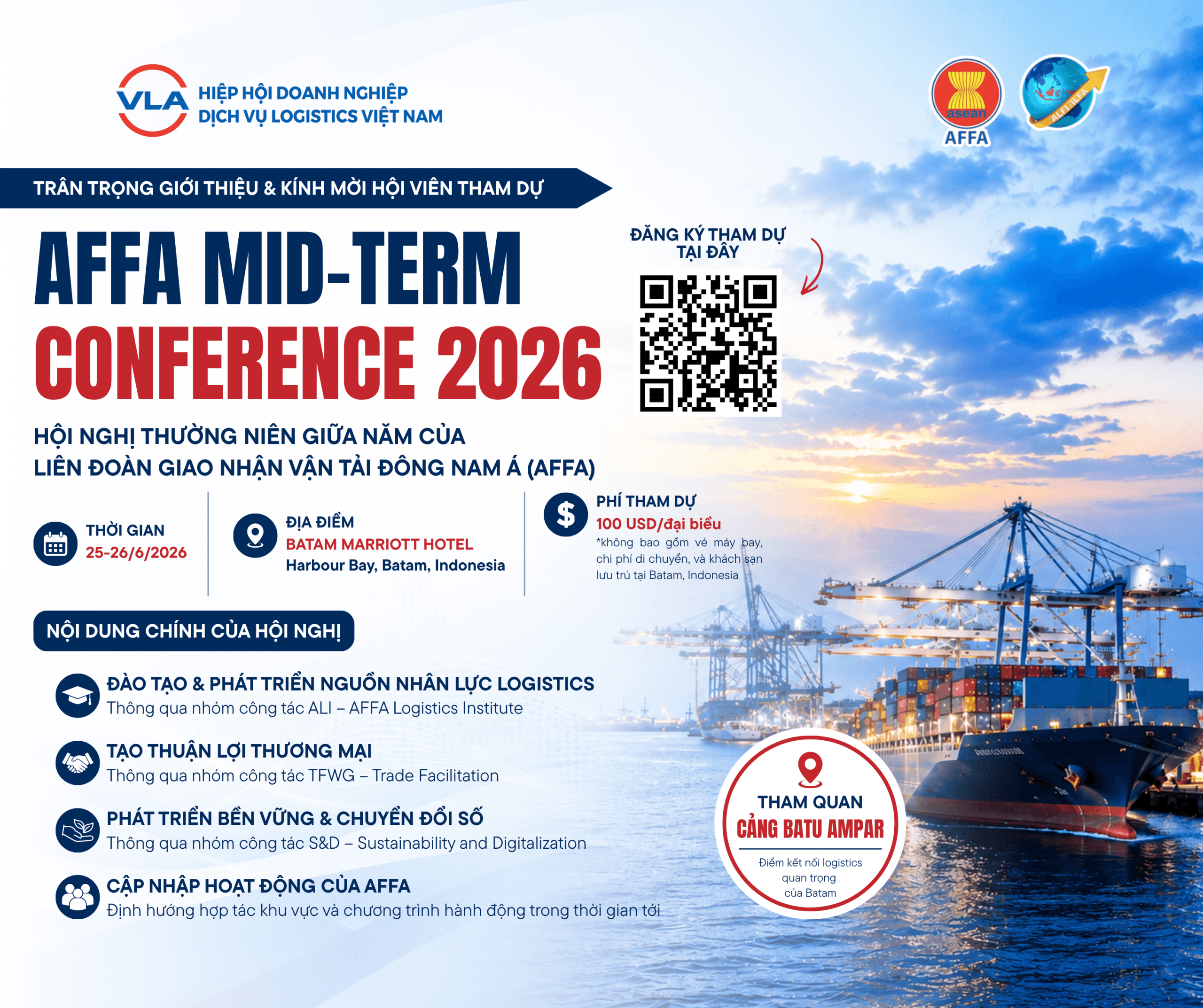 AFFA Mid-Term Conference 2026: Diễn đàn kết nối cộng đồng logistics ASEAN tại Indonesia